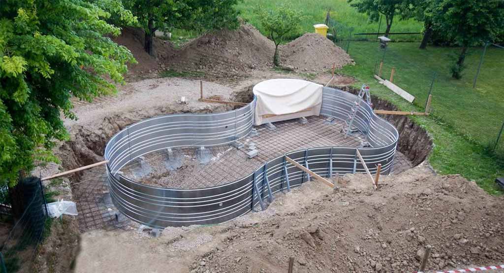 Quarta fase realizzazione di una piscina interrata