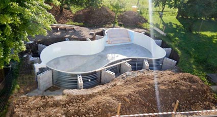 Quinta fase realizzazione di una piscina interrata