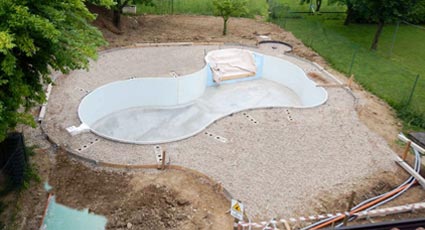 Sesta fase realizzazione di una piscina interrata